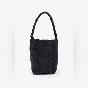 Black Woven Shoulder Bag